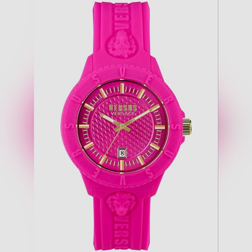 #600 Versus Versace BARBIE PINK and Gold Watch